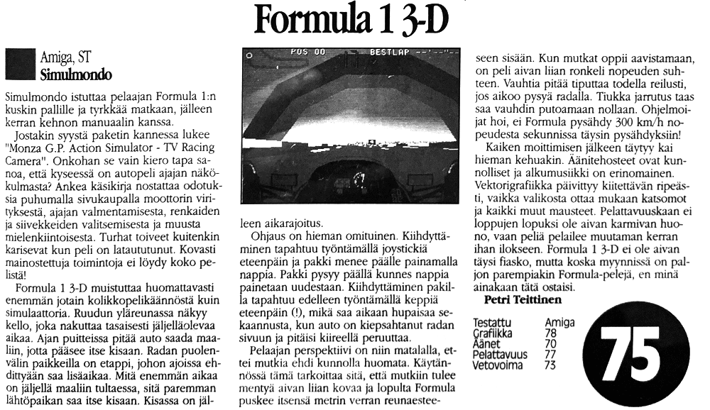 Formula 1 3-D